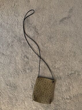 B May Gray-Green Studded Textured Crossbody Phone Bag - Small Women's Bag